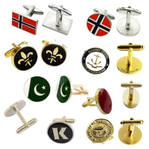Custom Logo Cufflinks Soft Enamel Dress Round Cuff Buttons Business Suits Formal Outfits Fashion Accessories Corporate Promos