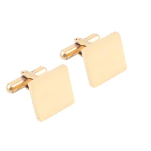 Custom Logo Cufflinks Stainless Steel Square Cufflink With Mirror Polish DIY Jewelry Making Luxury Men Cufflinks