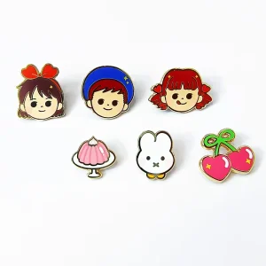 Custom Logo Cute Cartoon Metal Brooch Badge Customized Fruit Gold Plating Hard Enamel Lapel Pins