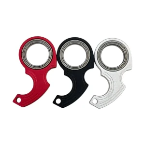 Custom Logo Finger Keychain Spinner Creative Metal Mini Toy For Stress Relief Anti Anxiety Popular Gift For Boys Men Made Alloy