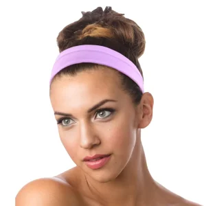 Custom Logo Hair Accessories Colorful Solid Stretchy Head Band Sweat Bands Sport Yoga Headbands Hair Band for Adult