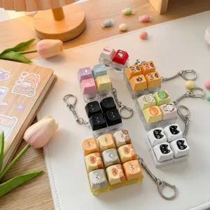Custom Logo Keyboard Keycap Keychain Switches Customize Switch Keyboard Button Keycap Fidget Toy Clicker