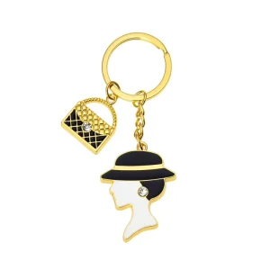 Custom Logo Ladies Keychain Charm Trendy Queen Carabiner Type Bag For Mother’s Day Made Of Zinc Alloy