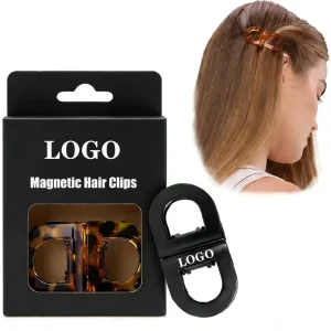 Custom Logo Magnetic Hair Claw Clips Strong Hold 2 in 1 Hair Clip Accessories Women Girls Nonslip Multi purpose Hair Style Tool