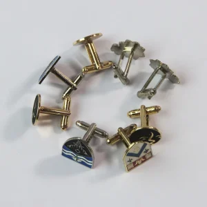 Custom Logo Men Blank Cufflink Badge Manufacturer Bulk Tie Pin Shirt Metal Enamel Cufflinks Pins Buckles Corsage