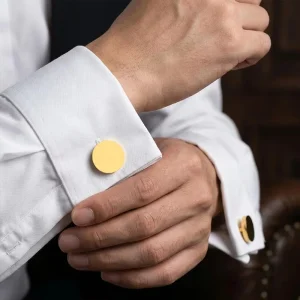 Custom Logo Stainless Steel Jewelry Mens Cufflinks Luxury Silver Shirt Cuff Links Business Wedding Accessories Fast Shipping