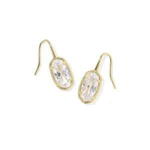 Custom Logo Vintage Gold Plated Gemstone Opal Glass Mother of Pearl Hook Earrings