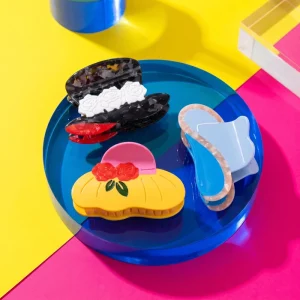 Custom Logo Women’s Hair Claw Clip Creative Cute Cowboy Hat Hawaiian Hat Acetate Grip Shark Clips Design