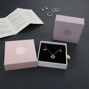 Custom Luxury Fashion Paper Print Drawer Packaging Jewelry Gift Box with logo