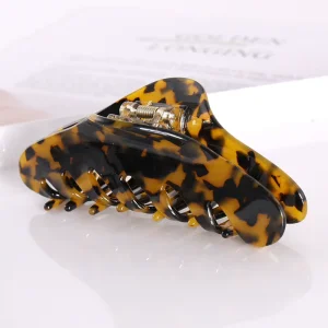 Custom MOQ Fashion Eco friendly Acrylic Celluloid 11cm Large Big Size French Hair Claw Clips