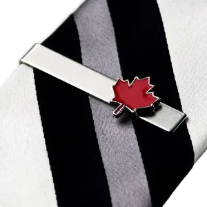 Custom Made Canada Maple Leaf Men Metal Necktie Clip Pins Soft Enamel Button Wedding Suit Accessories Tie Clip for Men