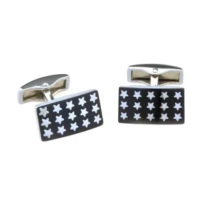 Custom Men’s Fashion Cufflinks Star Enamel Sublimation French Suit Wedding Tuxedo Shirt Accessory Tie Clips