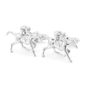 Custom Men’s Novelty Horse Racing Equestrian Cufflinks Fashion Accessory Suit Shirt Wedding Tuxedo Trendy Jewelry Gift