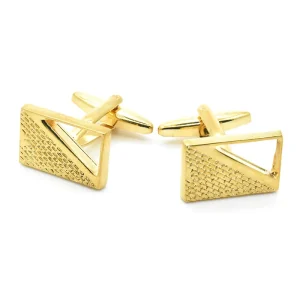 Custom Men’s Suit Shirt Accessory Set Gold Plated Engraving Texture Cufflinks Tie Clip Wedding Tuxedo Party Stylish