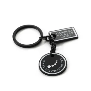 Custom Metal Black Soft Enamel Logo Games Letter 2 Charms Keychain
