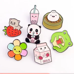 Custom Metal Enamel Pins With Display Backing Card Hard Enamel Lapel Badges For Retail Gift & Corporate Use