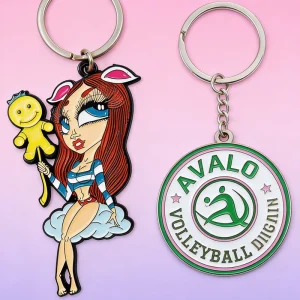 Custom Metal Keychain Personalized Logo Zinc Alloy Keyring for Marketing Campaign Event Souvenir Directly Factory