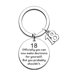 Custom Metal Keychain Round Coming Age Keychain Soft Enamel rainbow LGBT Key Chain Stainless Steel Text Letter Heart Keychains