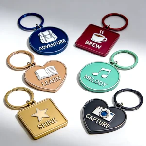 Custom Metal Pet Portrait Keychain with UV Printing Memorial Gift for Pet Owners
