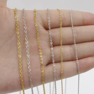 Custom Multiple Colors Size Stainless Steel Necklace Chain for Fashion Jewelry Pendant Necklace Making DIY Accessories