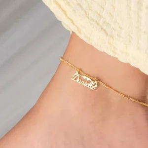 Custom Name Anklet Stainless Steel 18K Initial Anklet Fashion Women Anklet Personalized Name Anklet Jewelry