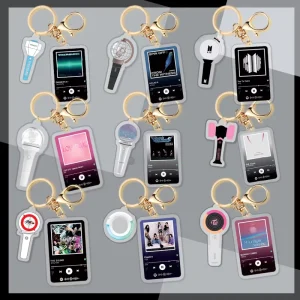 Custom New Acrylic Plastic Double-Sided UV Printed Fashionable Cartoon Design Keychain Pendant Fashionable Promotion Gift