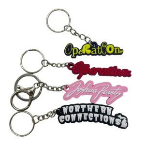 Custom OEM Design Rubber Key Holder Fashion Durable Key Ring for Adult Car Keys Party Favors with Card