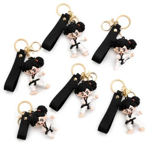 Custom OEM Printed Martial Arts Sports Party Favor Gift Taekwondo Keychain
