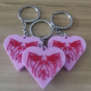 Custom PVC Keyring No Minimum with Custom Logo Durable Soft Rubber Keychains Digital Printing Zinc Alloy Custom Shape