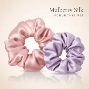 Custom Package Multiple Size Organic Washable Silk 22 Momme 6A Grade Elegant Silk Accessory Oversized Curly Hair Scrunchies