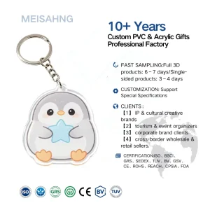 Custom Photo & Artwork Acrylic Keychain Personalized Design Clear Transparent Acrylic Charm Souvenir Gift