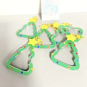 Custom Plastic Acrylic Carabiner Bag Pendant Decorative Keychain Creative Lightweight Design DIY Backpack Accessory