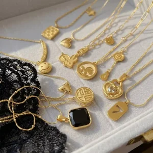 Custom Premium Multi Style Minimalist Fashion Power Necklaces Set