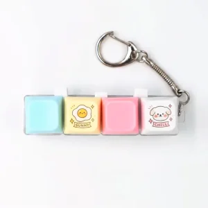 Custom Print Logo Promotional Fidget Clicker Personalized Mechanical Keyboard Switch Keychain As Trend Event Gifts
