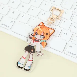 Custom Printed Acrylic Charms Clear Key Chain Cartoon Anime Logo Acrylic Keyring Transparent Epoxy Acrylic Keychain