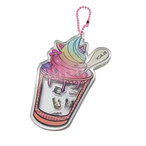 Custom Quicksand Acrylic Keychain Flash Shining Charms Anime Shaker Keychain