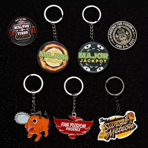 Custom Soft Enamel Keychain with Glitter Effect Fashion Metal Key Chain for Bag Charm