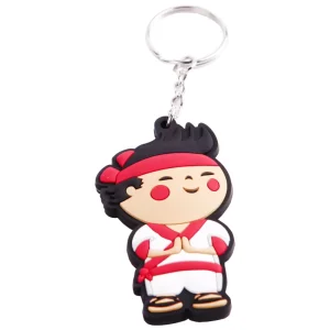 Custom Soft PVC Keychain Key Chain Rubber Silicone Keyring 2D 3D Cartoon Plastic Keychain