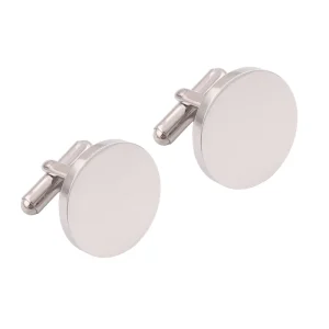 Custom Stainless Steel Classic Mirror Polished Cufflinks Blanks Cufflinks for Men Wedding Business
