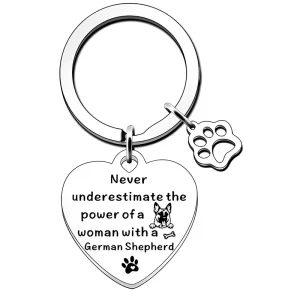 Custom Stainless Steel Heart Pendant Pet Dog Paw Charms UV Printing Fashion Cartoon Keychain