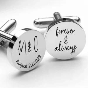 Custom Stainless Steel Luxury Unisex Cuff Links Initials Groom Engraved Monogrammed Wedding Engagement Anniversary Party Gift