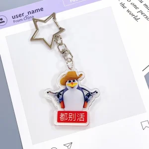 Custom Transparent Keychain Clear Acrylic Charm Plastic Key Ring Customized Clear Colorful for Diy Craft Decoration