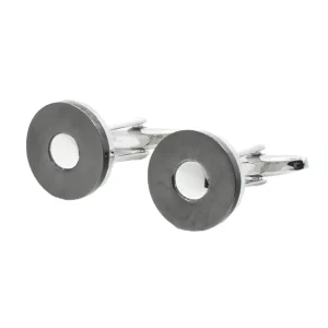 Custom Two Tone Brass Cufflinks Set for Men Trendy Fashion Accessory for Wedding Suit Shirt Tuxedo Jewelry for Parties