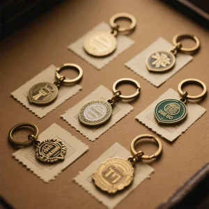 Custom Zinc Alloy Gold Car Metal Key Chain Company Name Logo Soft Enamel Keychain