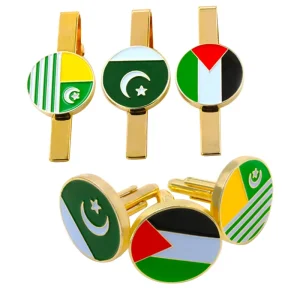 Custom logo Metal Blank Gift Set Plating Gold Suit Shirt Men Cufflinks Set and Tie Clips Cufflinks for Men Luxury