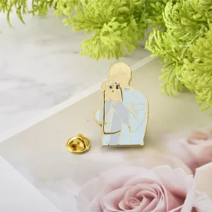 Custom logo Printing Enamel Lapel Pin Cartoon Character Metal Brooch Badge Engrave Metal Badge Professionally Manufacturer