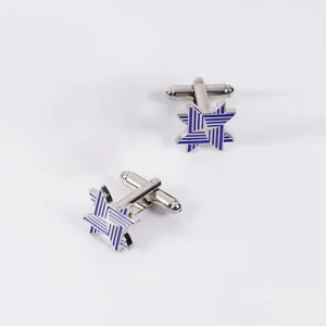 Customised Logo Modern Antique Die Struck Zinc Enamel Custom Color Cuff Link for Wedding Promotional Gift Men Gym