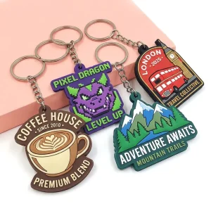 Customised PVC Rubber Keychain With Logo 2D 3D Soft PVC Keychains