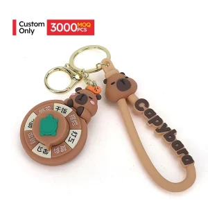Customizable Fashion 3D Silicone PVC Carabiner Keychain with Eco-Friendly Waterproof Design