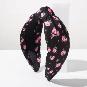 Customizable Floral Print Knotted Headband Factory Direct Casual Hair Accessories
